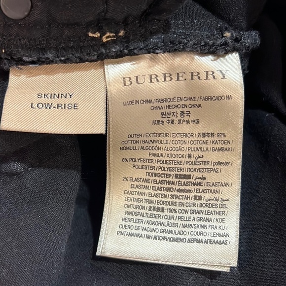 Burberry London England Black Low Rise Skinny Jeans size 27 - Picture 13 of 14